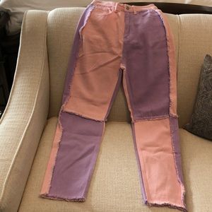 SHEIN pink and purple jeans. Size XS.
